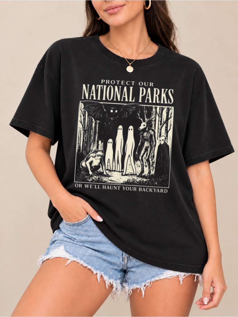 Gildan Black Protect Our National Parks Graphic Unisex T-shirt